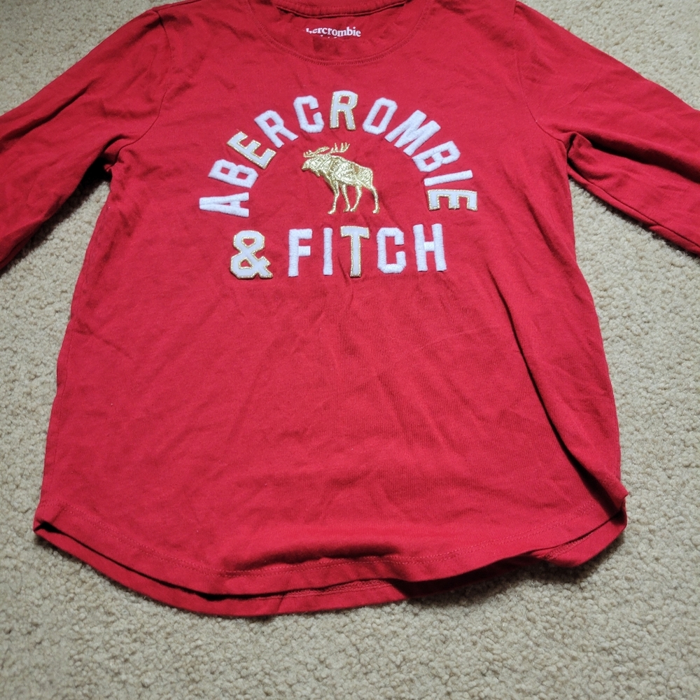 Abercrombie kids 7/8 girls tshirt red
